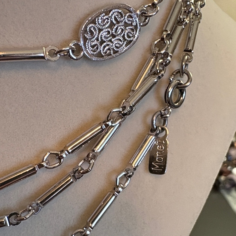 Monet Silver Long Necklace - Picture 2 of 3